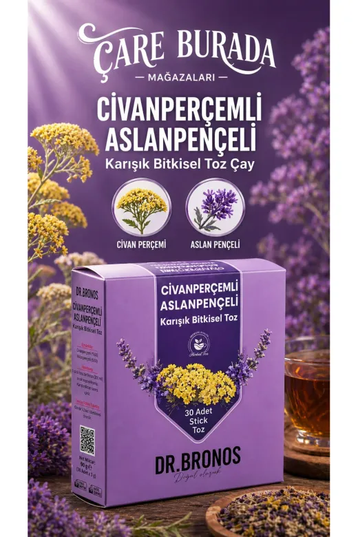 Çare Burada P5871S4337 Dr. Bronos - Civanperçemli & Aslanpençeli 30'lu Stick Çay