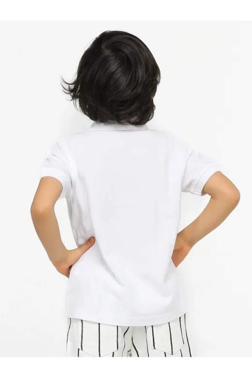 Casabony CS-24Y-066 Beyaz Çizgi Desenli Polo T-Shirt
