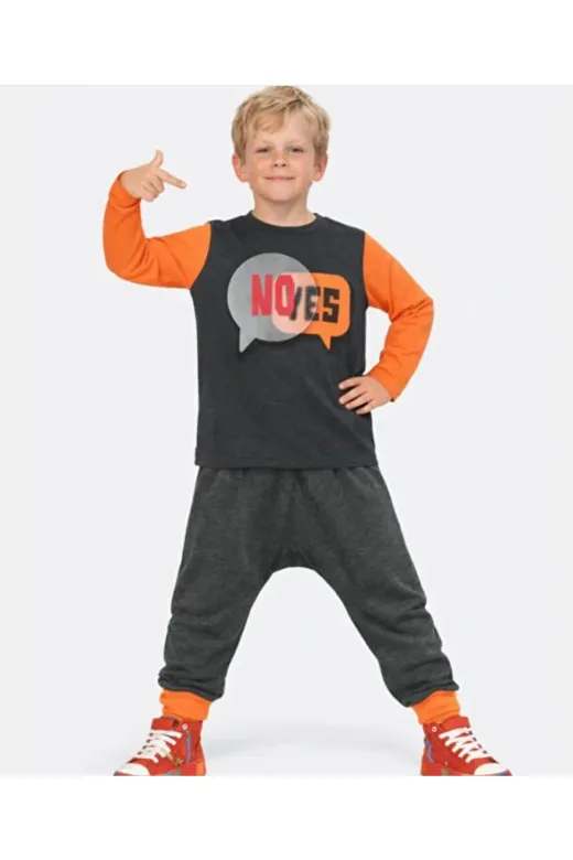Casabony CS-26S-001 Erkek Çocuk Baggy Pantolon + T-Shirt Takım
