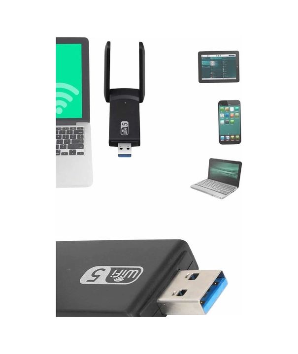 ÇAVDAR 94967486 Mbps Wifi Alıcı Kablosuz Wifi Adaptörü Çift Band Çift Antenli
