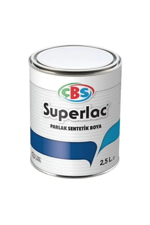 Çbs Beyaz 001 Superlac Yağlı Boya 0.750 Lt Siyah