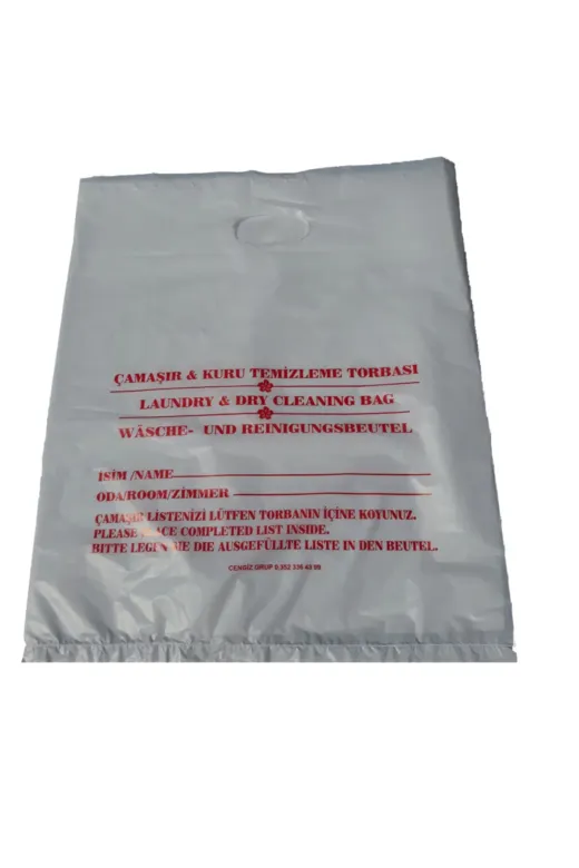 cengizgrup 869125O102B4050CT04 Otel Kirli Çamaşır Poşeti Torbası Laundry Bag Hijyen Torbası Kuru Temizleme Torbası 50 Adet