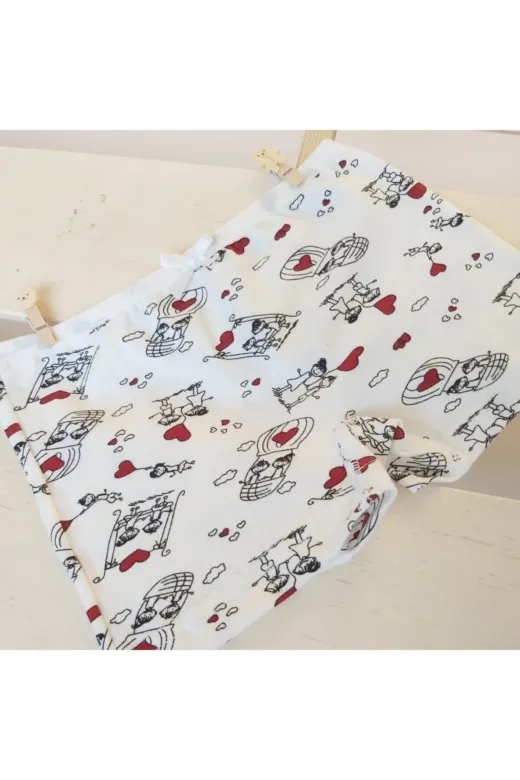 Ceylanoğlu 344 Kız Çocuk 6'lı Desenli Boxer
