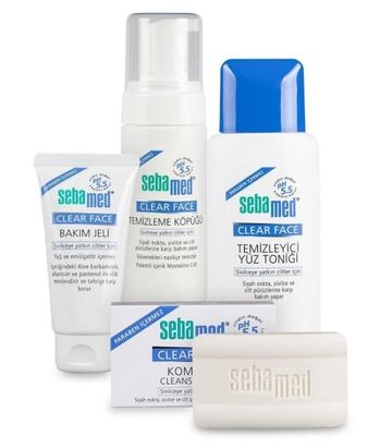 Clear Face Temizleyici Yüz Toniği + Bakım Jeli + Yüz Temizleme Köpüğü + Sabun (Avantaj PK)