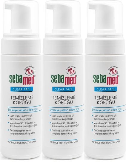 Clear Face Yüz Temizleme Köpüğü 150ML (3 Lü Set)