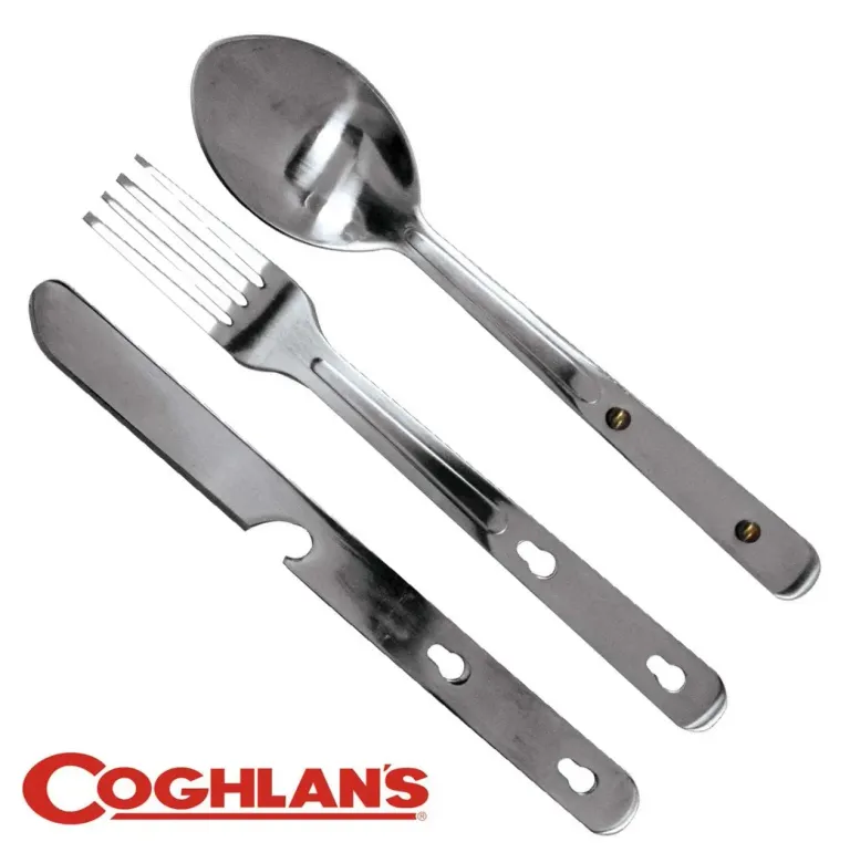Coghlans Kaşık Çatal Bıçak Set/3'lü Geçmeli Kamp Takımı