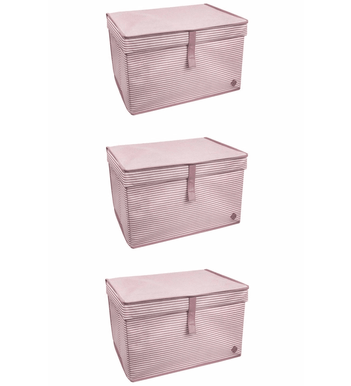 Çok Amaçlı Düzenleyici Kutu Organizer Cırt Cırtlı Hurç Mega Plus Boy 40cm X 30cm X 70cm (3 Adet) ( Lisinya )