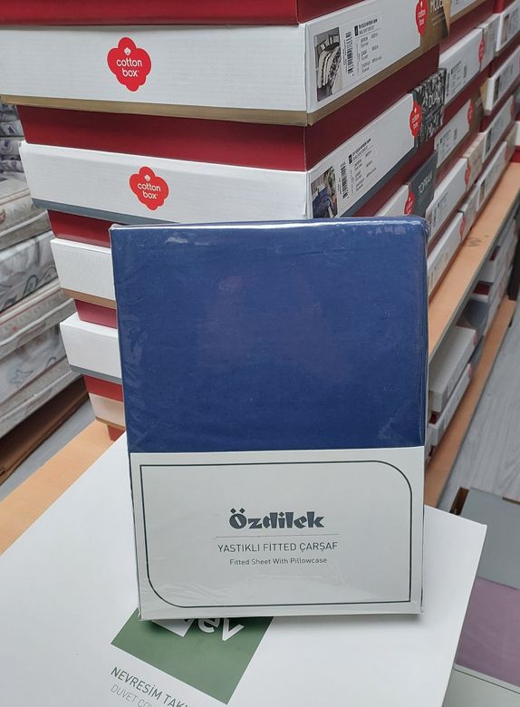 Colourist Fitted Lastikli Tek Kişilik Çarşaf Seti (100x200) Pasifik Mavi