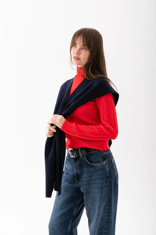 comerciante KARE.DUZ.ATKI.000 Kare Parçalı Patchwork Atkı - Spor Triko Örme Omuz Atkısı | Unisex Boho Şal - Atkı
