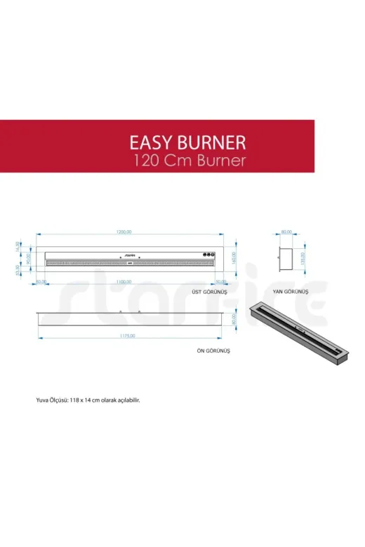 CopArt CBS38010 120 Cm Easy Burner