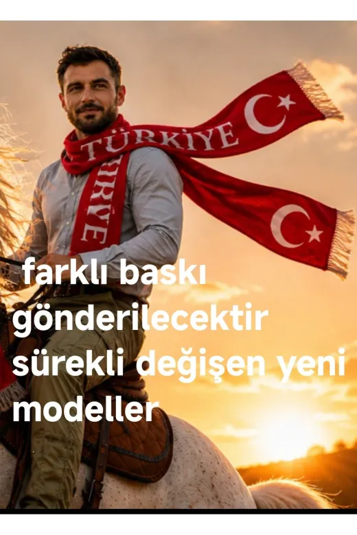 couis 192303 Atkı Türkiye Ay Yıldız Bayrağımız Detaylı Saten