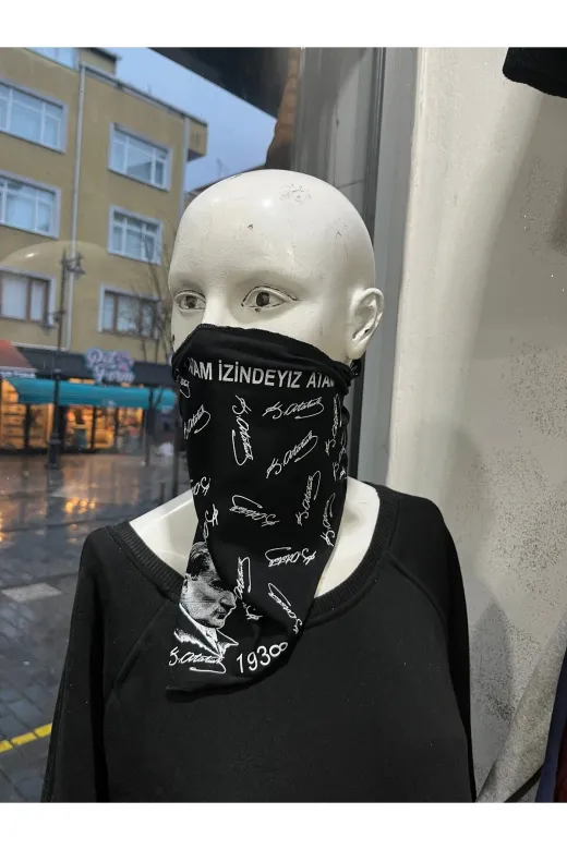 couis TYC769969BA61B6300 Mustafa Kemal Atatürk İmzalı Bandana Fular
