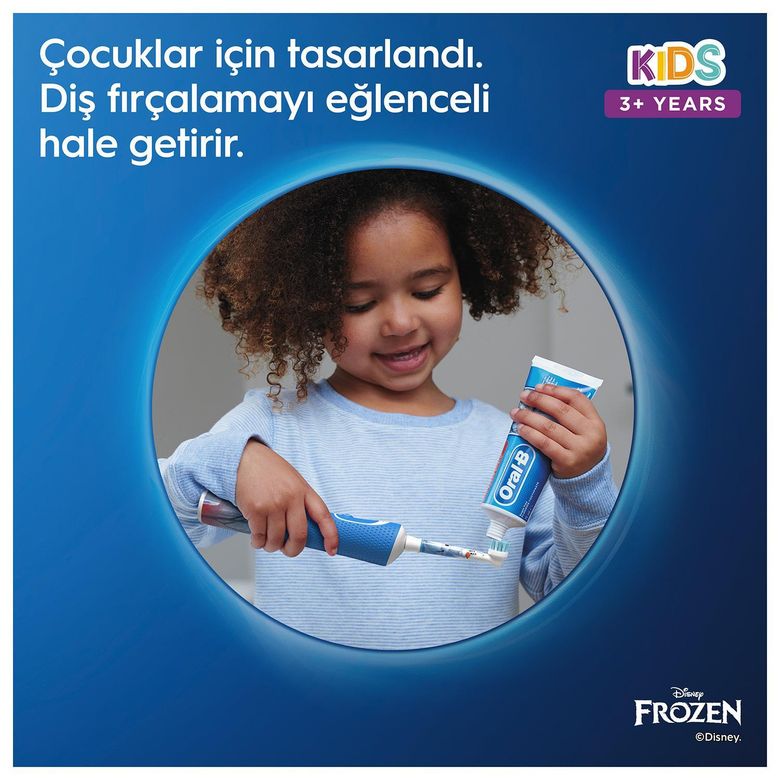 D100 Vitality Frozen Özel Seri Çocuklar İçin Şarj Edilebilir Diş Fırçası