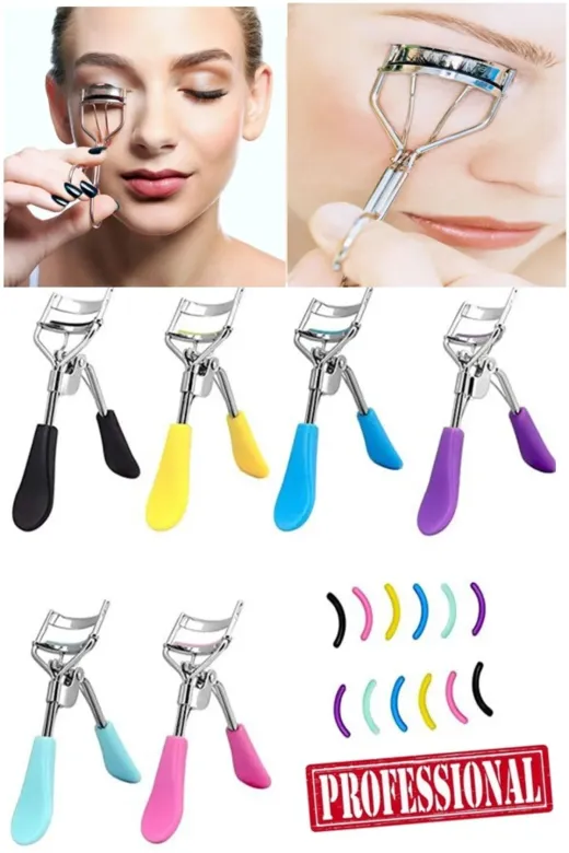 Dahaus ad102579 Lüks Neon Kristal Kirpik Kıvırıcı 3 Kat Daha Güçlü Full Lash Curler Kirpik Kıvırma Makası Xlkk51