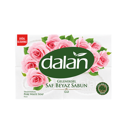 Dalan Vz2xgHrdYv Geleneksel Saf Beyaz Sabun Güllü 150Gr X 4 Adet = 600Gr