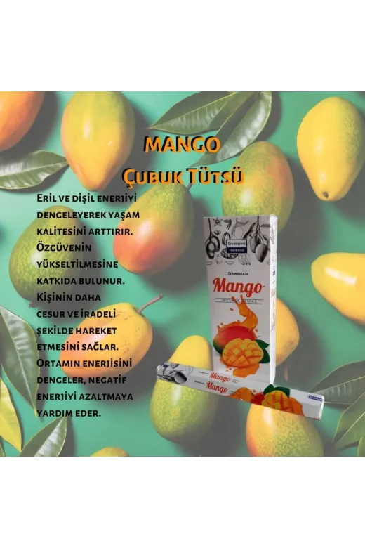 Darshan çaremango Mango Çubuk Tütsü 20 Adet
