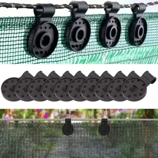 Dayanıklı Güneşlik Sabitleme Klipsleri Seti 10 Adet Plastik Kelepçe
