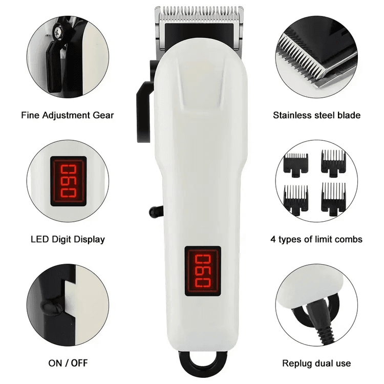 Dearling Rf-1872 Profesyonel Saç Kesme Makinesi – 2000Mah, 2 Saat Hızlı Şarj, 2,5 Saat Kesintisiz