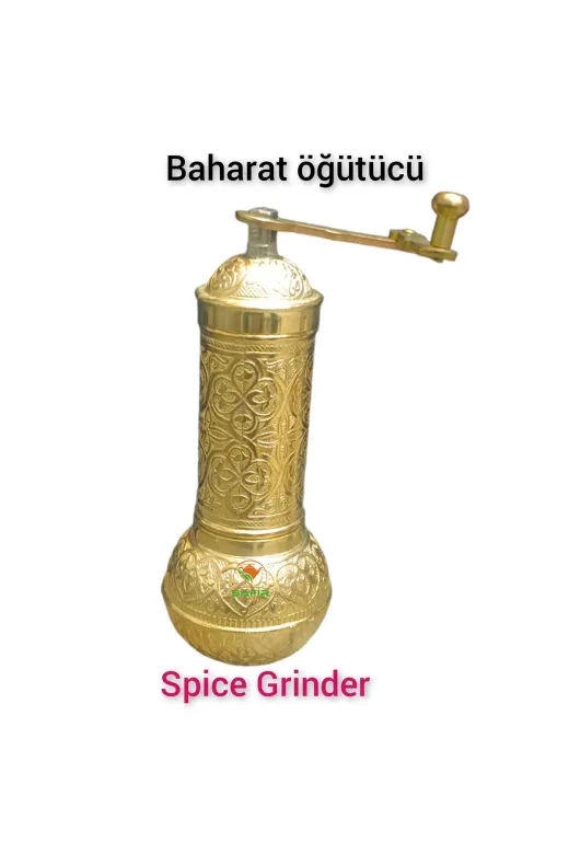 DEĞİRMENÖĞÜTÜCÜSARI01 Kahve Değirmeni Baharat Öğütücü Kahve Öğütücü Baharat Değirmeni Sari Döküm Maalzeme Safir Bakirçilik