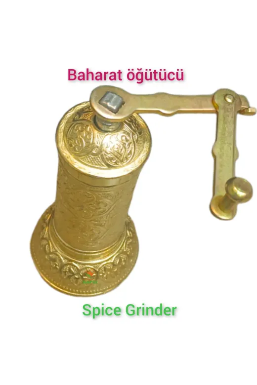 DEĞİRMENÖĞÜTÜCÜSARI01 Kahve Değirmeni Baharat Öğütücü Kahve Öğütücü Baharat Değirmeni Sari Döküm Maalzeme Safir Bakirçilik