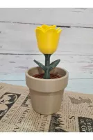 Dekor Saksı ve Yapay Gül