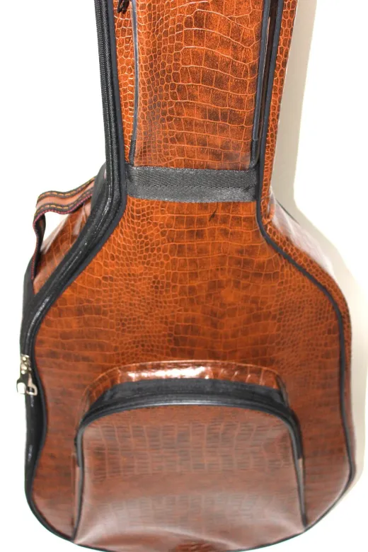 Deri Taba Rengi Akustik Gitar Kilifi (Case) Su Geçirmez