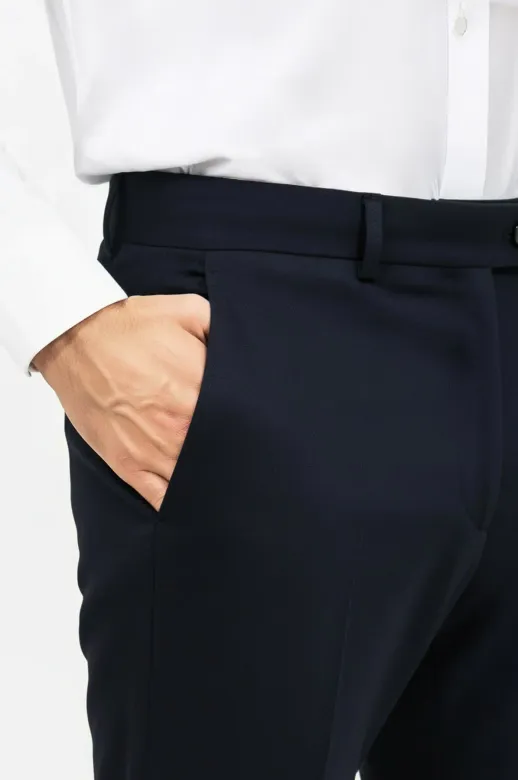 Desensiz Lacivert Erkek Kumaş Pantolon - Wessi