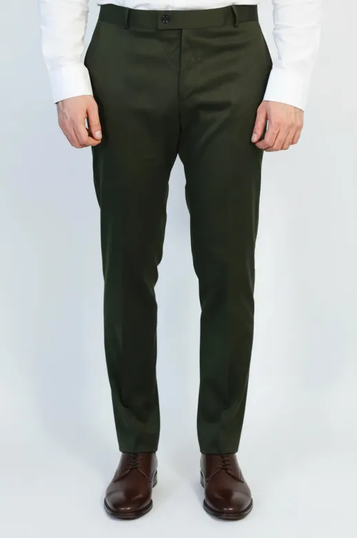 Desensiz Slim Fit Yeşil Erkek Pantolon - Wessi