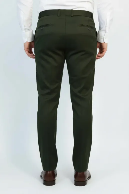 Desensiz Slim Fit Yeşil Erkek Pantolon - Wessi