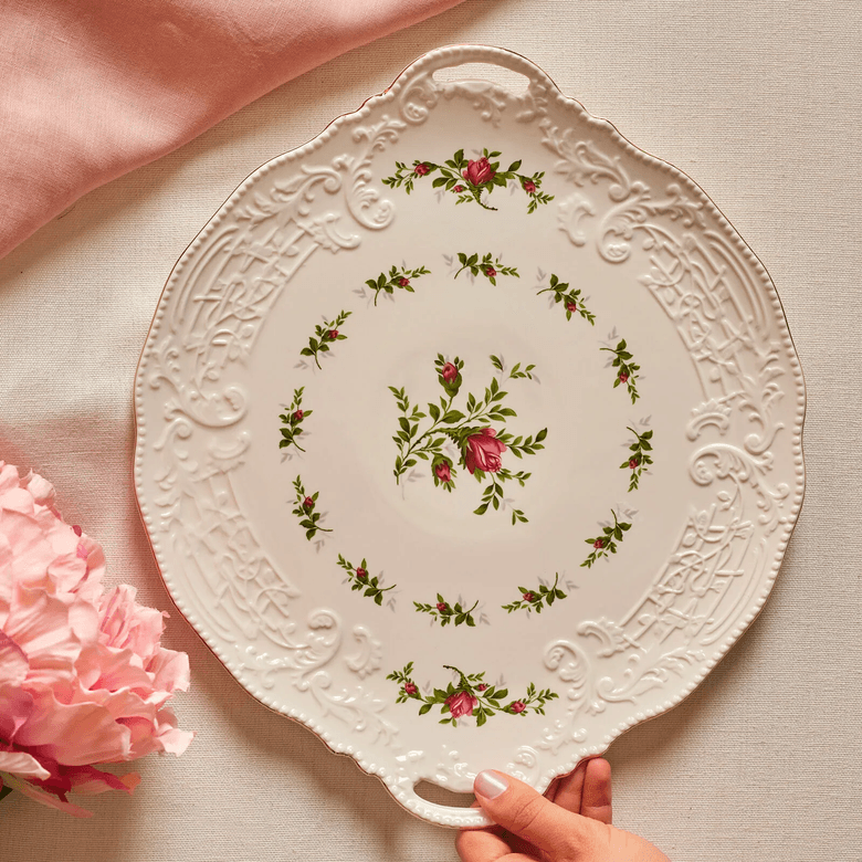 DFSGJHJFD Karacavintage Rose Tepsi 35 Cm