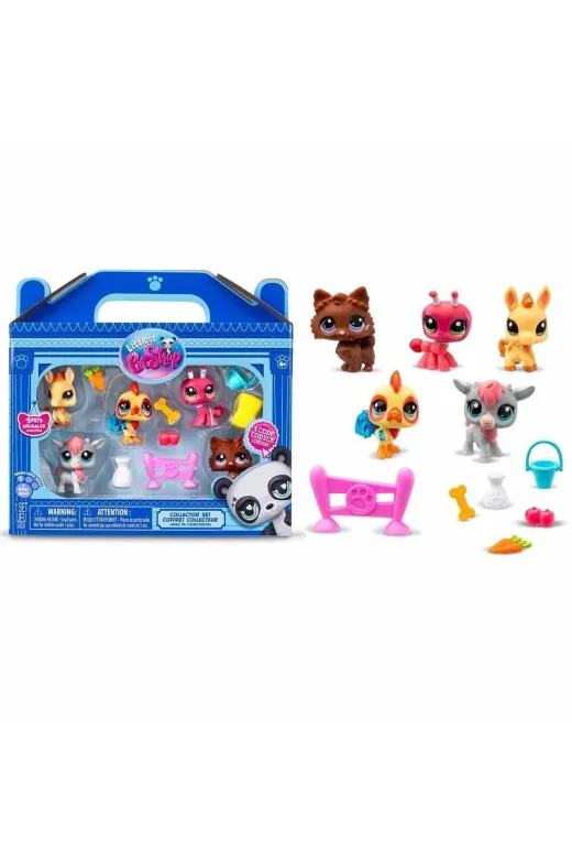 DGY STORE 173902 1005103 Littlest Pet Shop Minişler 5'li Figür Seti S1 Çiftlik Temalı -Sunman