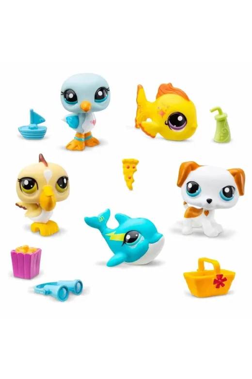 DGY STORE 173902 1005103 Littlest Pet Shop Minişler 5'li Figür Seti S1 Çiftlik Temalı -Sunman