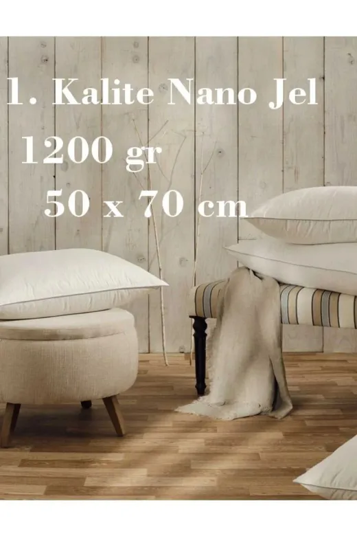 DGY STORE 2ONR07MOW8 Nano Jel Yastık Rahatlatıcı, Horlatmayan Yüksek Kalite 1200 Gr (2 Adet)