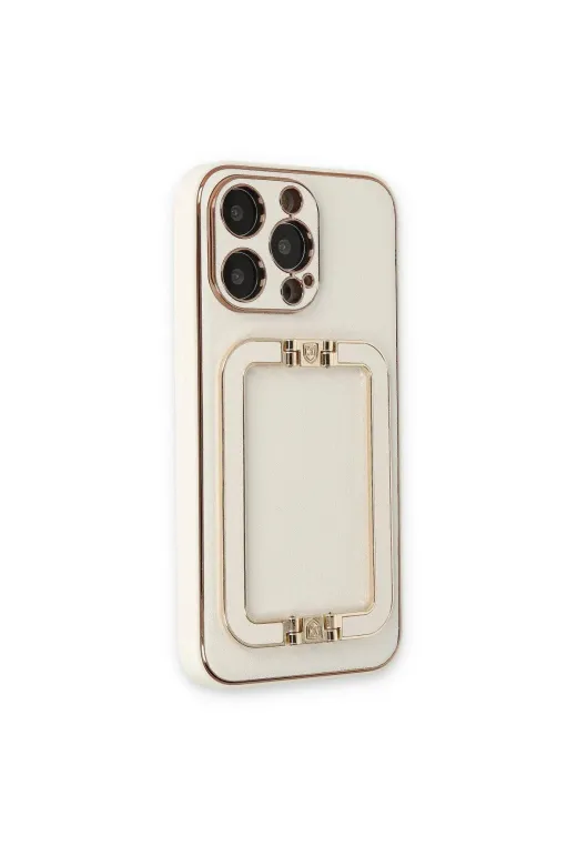 DGY STORE A0046-14161 İphone 13 Pro Max Kılıf Coco Elit Kapak - Beyaz
