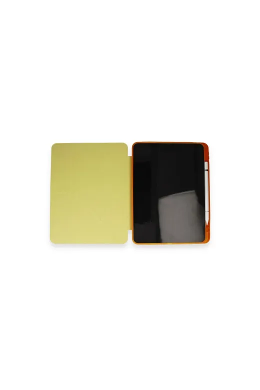 DGY STORE A0046-17923 İpad Pro 11 (2018) Kılıf Kalemlikli Mars Tablet Kılıfı - Açık Sarı
