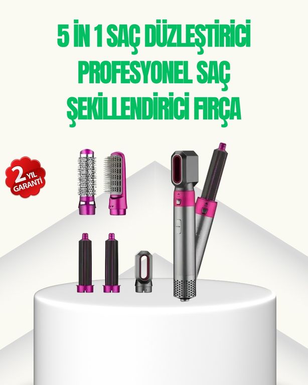 Diğer 111476353 5 İ 1 Arada Profesyonel Saç Şekillendirici Tek Cihazla Sınırsız Stil Çok Renkli