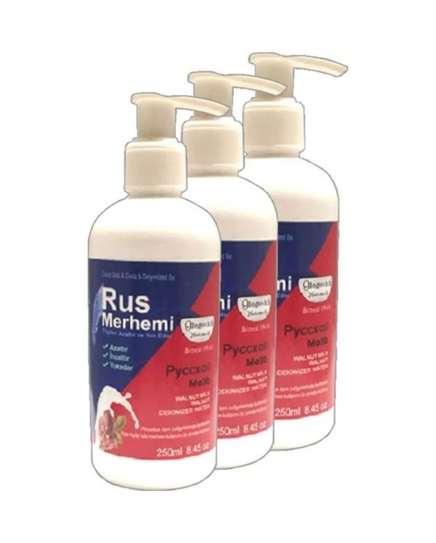 Diğer 118239339 Tüylere Krem 3 Tane 250 Ml Ceviz Sütlü & Cevizli Russ Merhemi