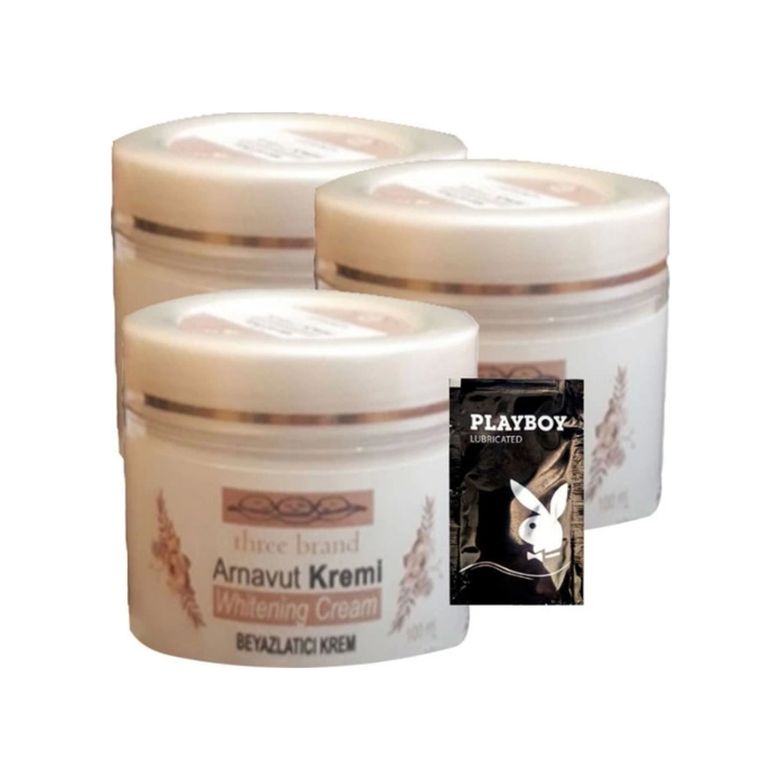 Diğer 120493348 Three Brand Arnavut Kremi 3'lü Whitening Cream Aklık Kremi 100 Ml + 1 Hediye Jel