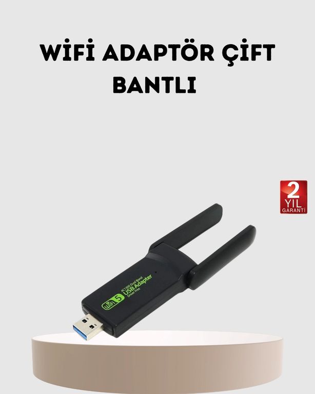 Diğer 122104900 Mey İthalat Ultratekno Dual Band Wifi Adaptör 1200 Mbps, Usb 3.0, Çift Antenli, Geniş Kapsama Alanı Ve Yüksek Hız