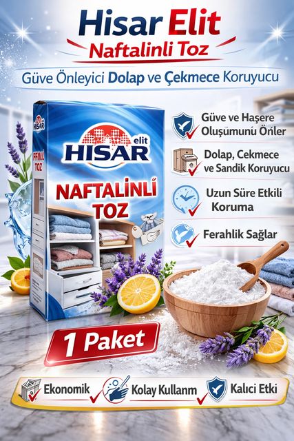 Diğer 122414424 Hisar Elit Naftalinli Toz Güve Önleyici Dolap Ve Çekmece Koruyucu 1 Adet