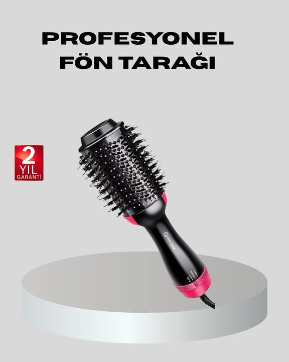 Diğer 122521770 1200W Fön Tarağı 3 Isı Ayarı Negatif İyonlu Hızlı Ve Pürüzsüz Sonuç Çok Renkli