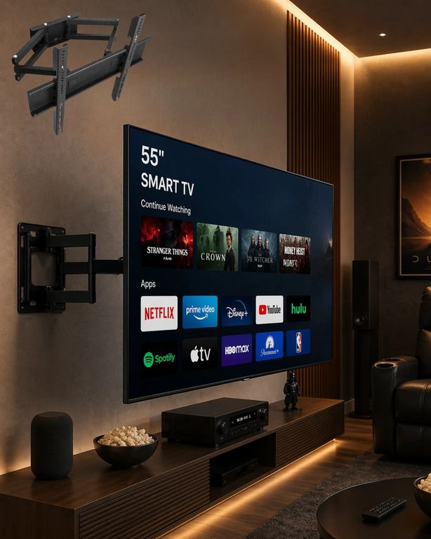 Diğer 125044573 Mey İthalat 32 55 İnç Televizyon Askı Aparatı Duvara Monte Hareketli Tv Tutucu