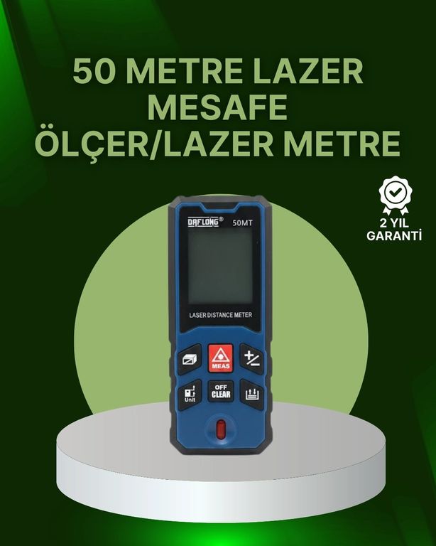 Diğer 125060346 Mey İthalat 50 Metre Lazer Mesafe Ölçer Profesyonel Dijital Ölçüm Cihazı