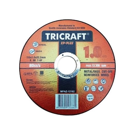 Diğer 125071074 Mey İthalat Meşem Trıcraft X Plus 115X1X22.23 Mm Inox Kesici Taş Meşem-3301