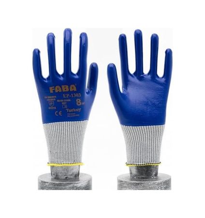 Diğer 126597264 Faba Ep-1303 Nitril Kaplı Polyester Eldiven