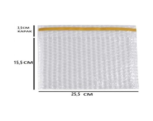 Diğer 126620738 Balonlu Torba, Bantlı Baloncuklu Torba-Zarf 15Cm En X25Cm Boy +5Cm Kapak 50 Adet