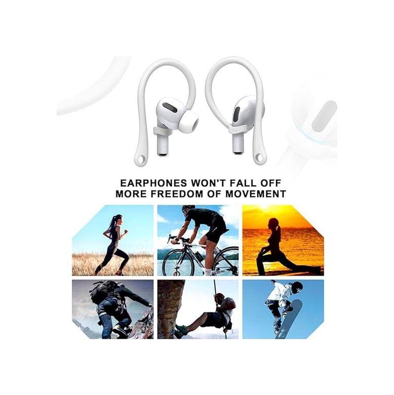 Diğer 126652717 Airpodss 4 3 2 1 Pro Pro 2 Nesil Uyumlu Silikon Kulaklık Tutucu Kulak Askısı Düşmeyi Önleyici Beyaz