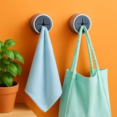 Diğer 128873172 Pratik Tak-Çıkar Havlu Askısı - Kendinden Yapışkanlı, Vidalama Gerektirmez, 2 Li Set Mutfak, Banyo, Kapı Arkası İçin Uygun