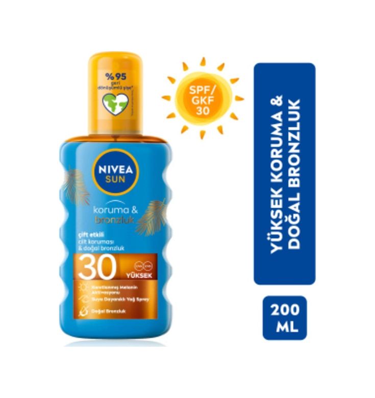 Diğer 130004806 Sun Güneş Koruyucu Krem & Spf+30 Uva+Uvb Suya Dayanikli Ve Nemlendiricili & Bronzluk Artirici 200Ml