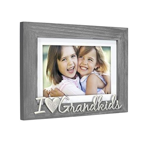 Diğer 130410576 Malden Love My Grandkids Mat Resim Çerçevesi, 21,5 Cm G X 16,5 Cm Y X 1,90 Cm D , Gri